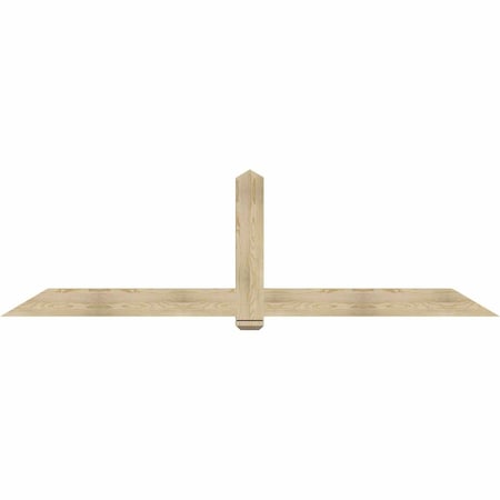 Ekena Millwork Eugene Rough Sawn Timber Gable Bracket, Douglas Fir, 108"W x 31 1/2"H x 4"D x 6"F, 7/12 Pitch GBW108X31X0406EUG00RDF